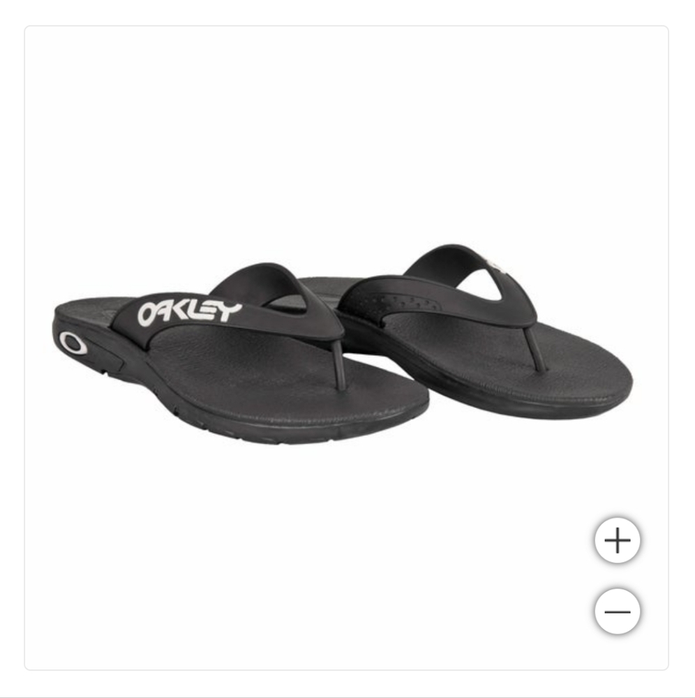 New!!! Official Oakley Men's Boys B1B Flip Flop Beach Summer Black Color Size 10